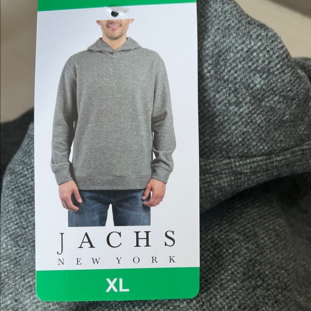Jachs New York plush cozy hoodie gray Sz XL